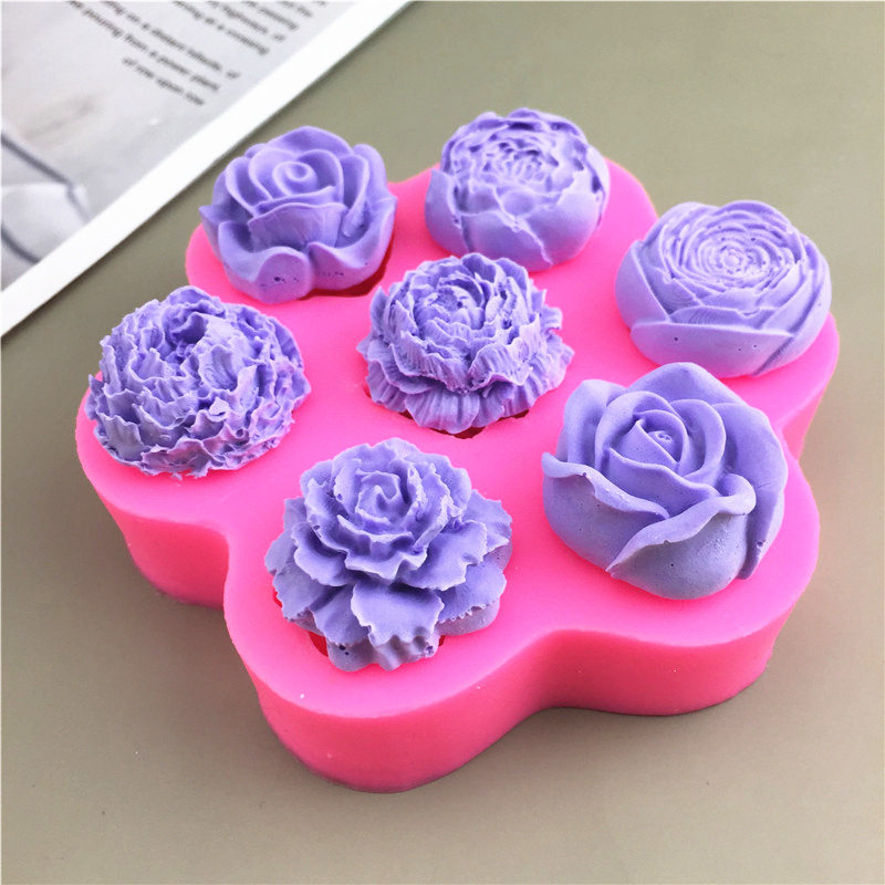 Elegant Rose & Peony Fondant Chocolate Mold – DIY Mother’s Day Silicone Baking Decor