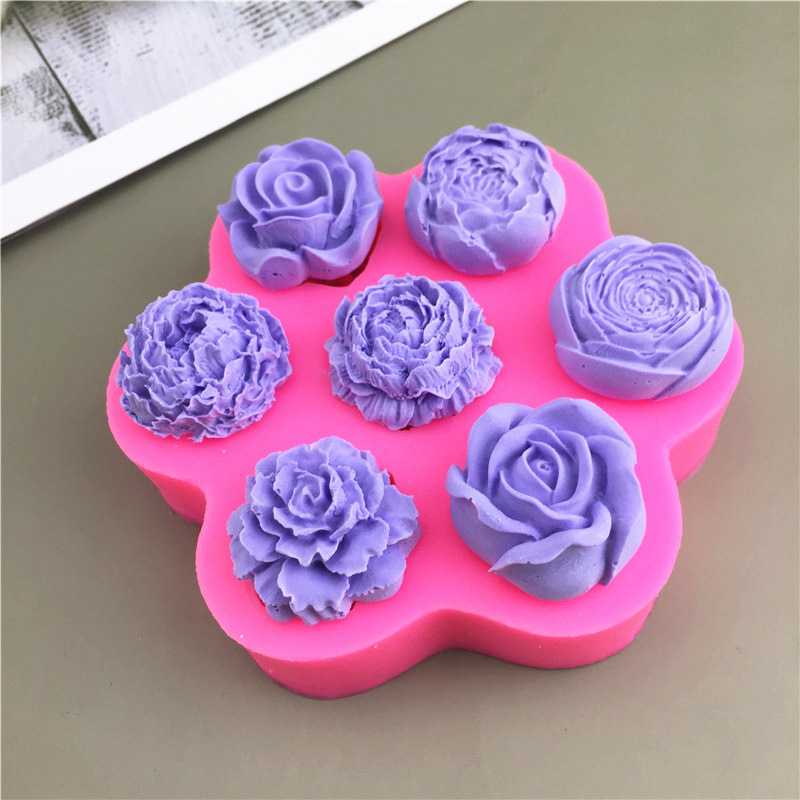 Elegant Rose & Peony Fondant Chocolate Mold – DIY Mother’s Day Silicone Baking Decor