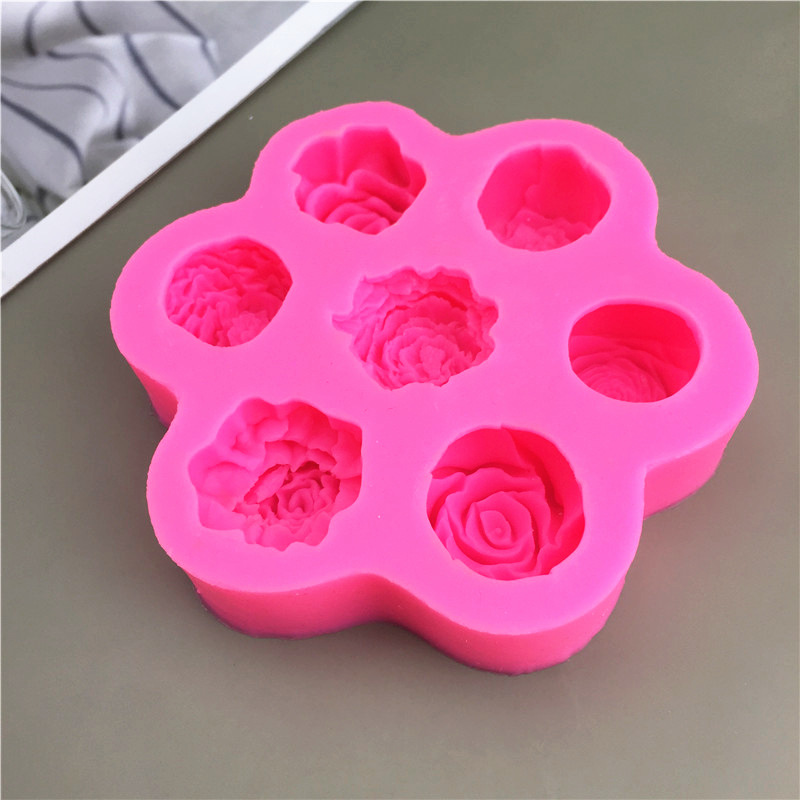 Elegant Rose & Peony Fondant Chocolate Mold – DIY Mother’s Day Silicone Baking Decor