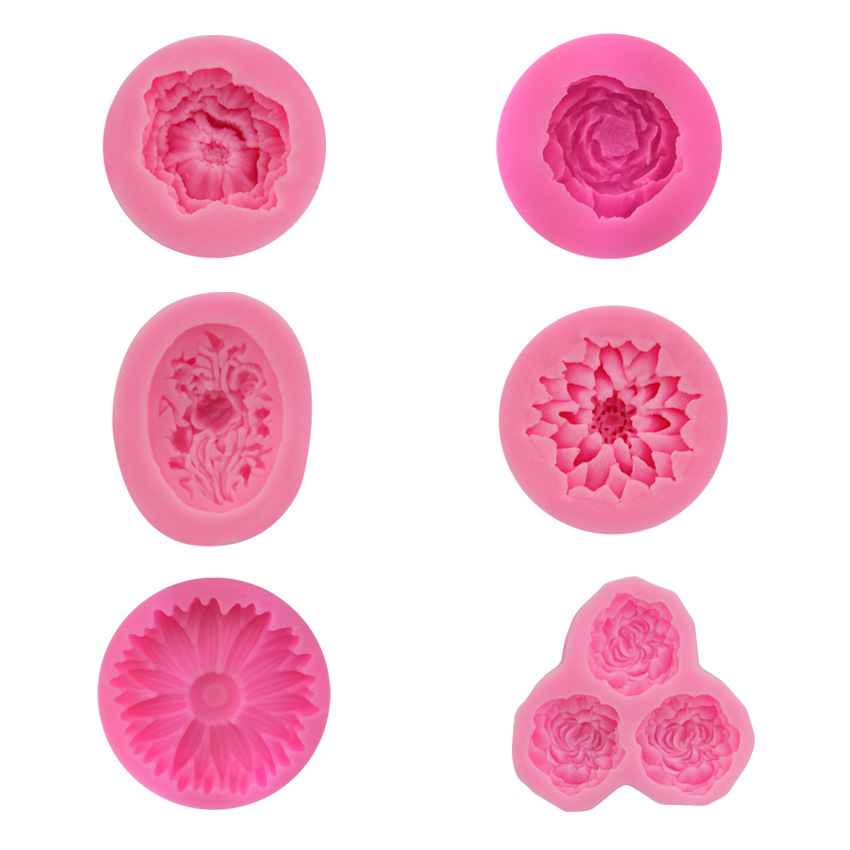 Rose Series Silicone Fondant Mold – DIY Baking & Cake Decorating Tools for Kitchen