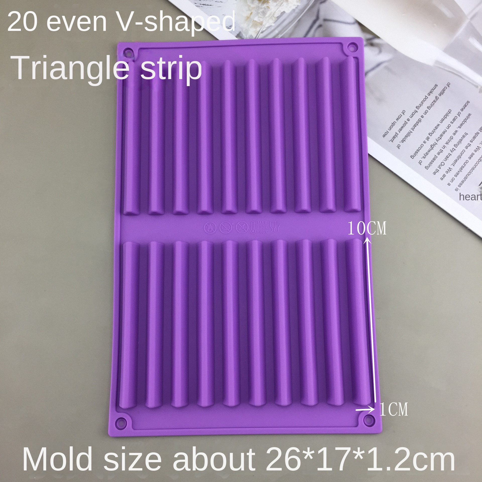 20-Cavity Wave Strip & 40-Cavity Small Square Silicone Mold Set, Food Grade DIY Handmade Soap, Epoxy Resin, Chocolate, Fondant, Cake Baking Tools