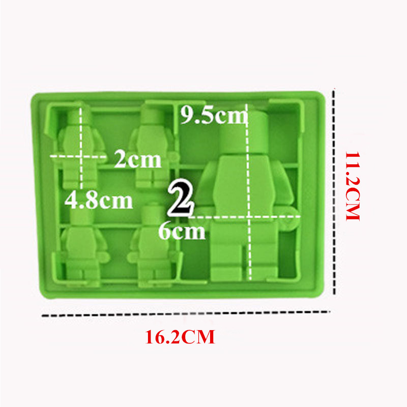 Robot Silicone Mold Ice Cube Tray, Food Grade DIY Baking Mould for Chocolate, Fondant, Cake Decorating & Candy Making (New Style