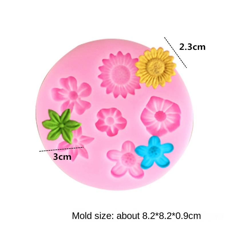 DIY Flower Silicone Molds for Soap Making, Candle Resin Plaster Craft - Food Grade Liquid Silicone Molds for Soap, Candle, Cake Decorating