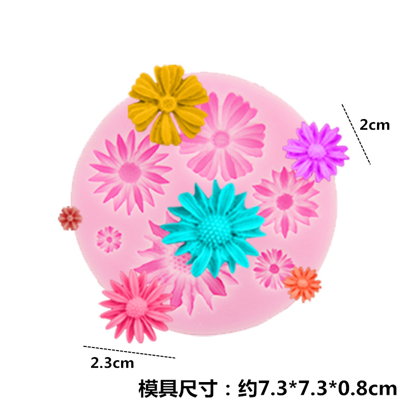 DIY Flower Silicone Molds for Soap Making, Candle Resin Plaster Craft - Food Grade Liquid Silicone Molds for Soap, Candle, Cake Decorating