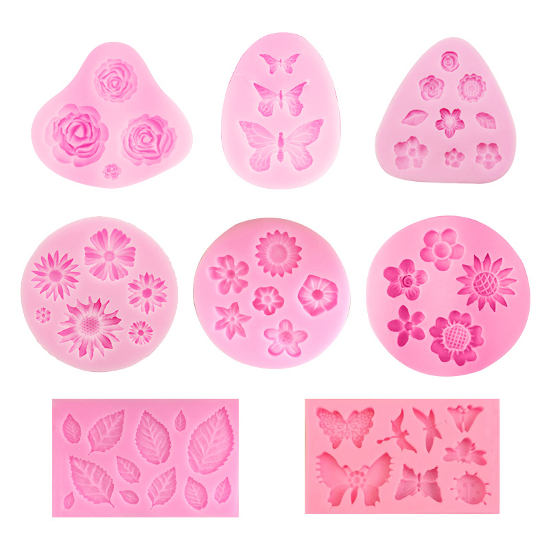 DIY Flower Silicone Molds for Soap Making, Candle Resin Plaster Craft - Food Grade Liquid Silicone Molds for Soap, Candle, Cake Decorating