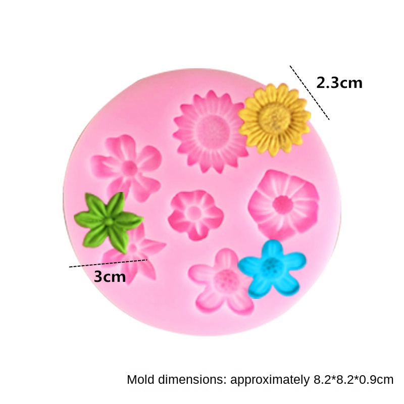 DIY Flower Silicone Molds for Soap Making, Candle Resin Plaster Craft - Food Grade Liquid Silicone Molds for Soap, Candle, Cake Decorating