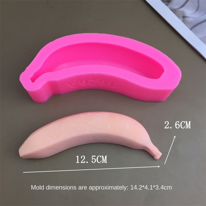 3D Banana Silicone Mold, "Bunch of Bananas" Design Food Grade Mould for Making Mousse, Jelly, Pudding, Agar Agar & Chocolate Desserts