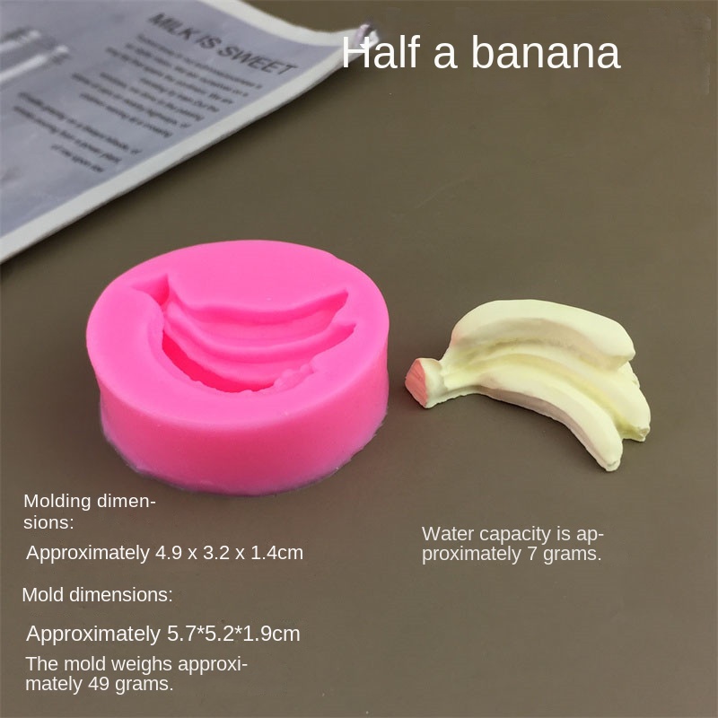 3D Banana Silicone Mold, "Bunch of Bananas" Design Food Grade Mould for Making Mousse, Jelly, Pudding, Agar Agar & Chocolate Desserts