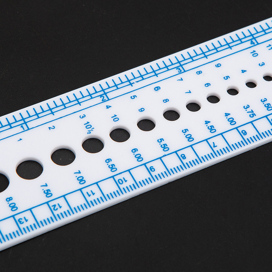 3PC Plastic Knitting Needle Gauge & Ruler Set - Crochet Hook Size Checker, Yarn & Sweater Needle Measuring Tool for Handmade DIY Craft Accessories (Multicolor)