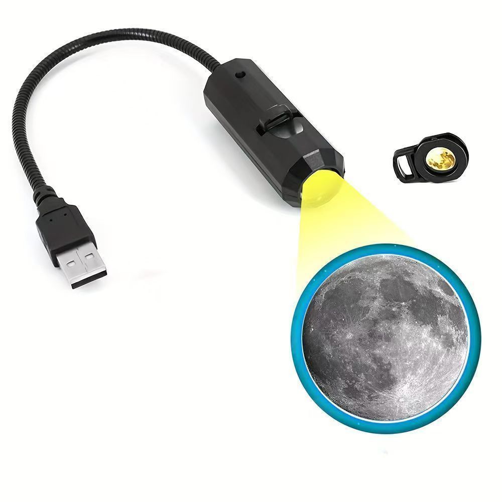 Custom Moon Lamp Projector, USB Rechargeable 3D Printed Lunar Night Light, Creative Galaxy Star Projector with Custom Photo Pattern for Bedroom Decor, Romantic Gift