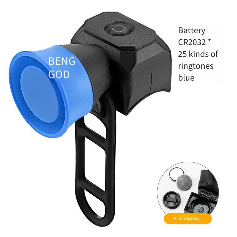 Bike Horn, IPX4 Waterproof Electronic Bicycle Bell, 120dB Loud Mini Cycling Horn, Adjustable Volume Safety Alarm for Mountain Road Bikes & E-bikes
