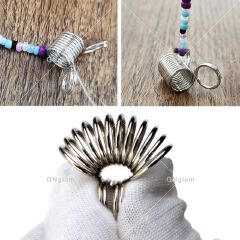 Bead Stoppers for Jewelry Making, Spring Bead Clips, DIY Bracelet Stringing Tools, Anti-Falling Bead Guards, Seed Bead Spacer for Necklace & Bracelet Crafting