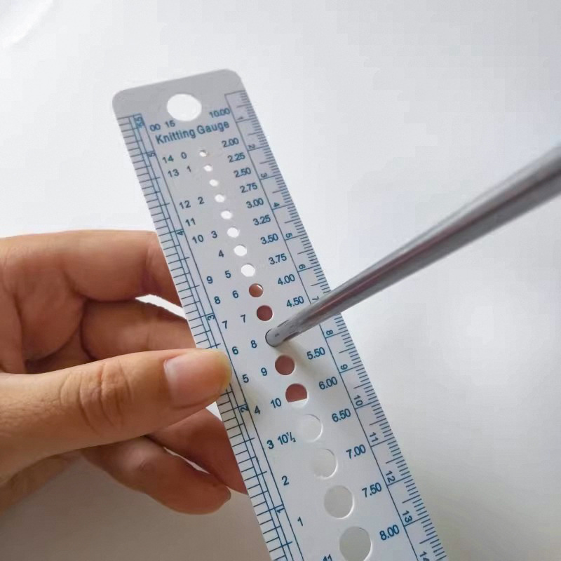 3PC Plastic Knitting Needle Gauge & Ruler Set - Crochet Hook Size Checker, Yarn & Sweater Needle Measuring Tool for Handmade DIY Craft Accessories (Multicolor)