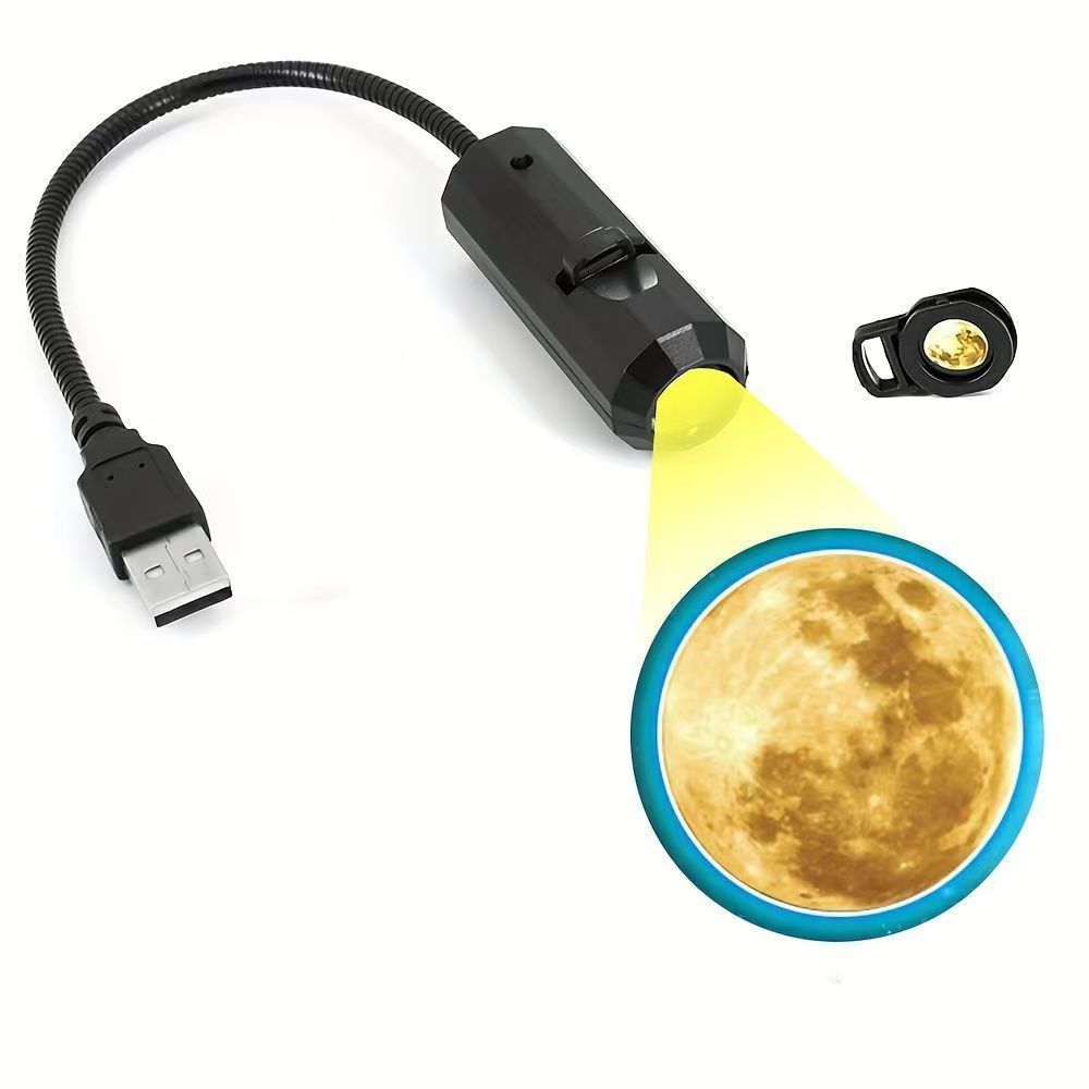 Custom Moon Lamp Projector, USB Rechargeable 3D Printed Lunar Night Light, Creative Galaxy Star Projector with Custom Photo Pattern for Bedroom Decor, Romantic Gift