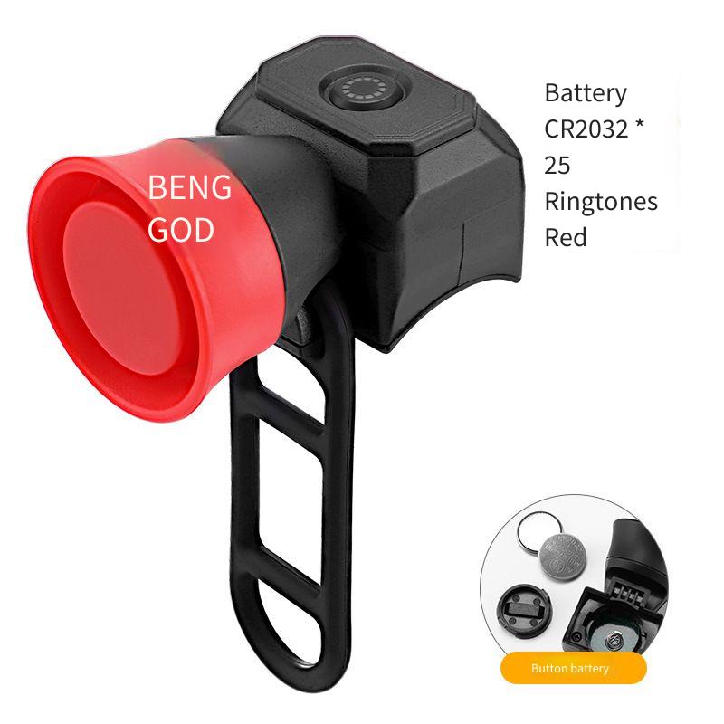 Bike Horn, IPX4 Waterproof Electronic Bicycle Bell, 120dB Loud Mini Cycling Horn, Adjustable Volume Safety Alarm for Mountain Road Bikes & E-bikes