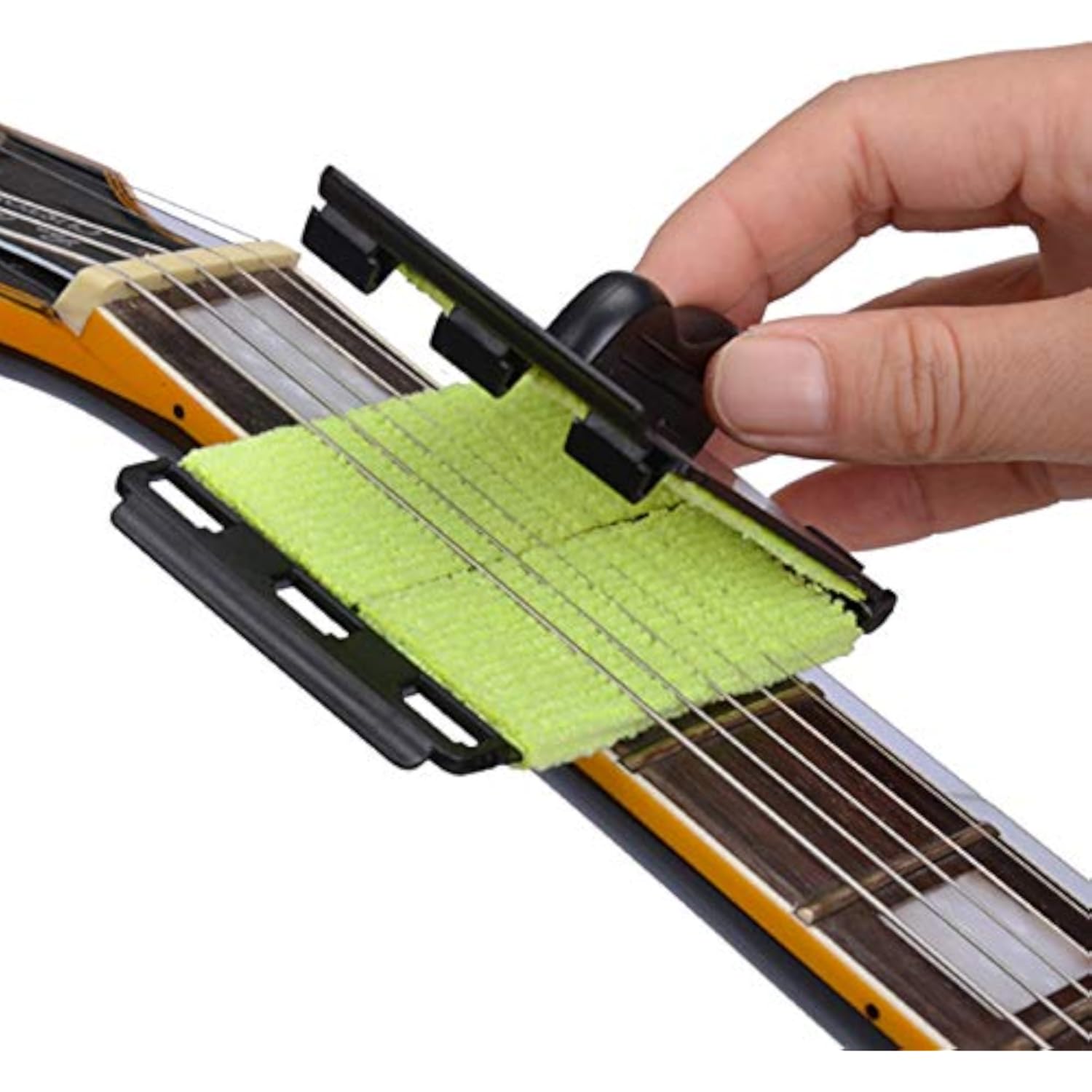 SAPHUE Guitar String Cleaner Clean Fretboard Cloth Tool Scrubber for Cleaning Maintenance Care Kit for Violin/Bass/Ukulele/Electric Guitars and Other Musical Instrument 2 Pack