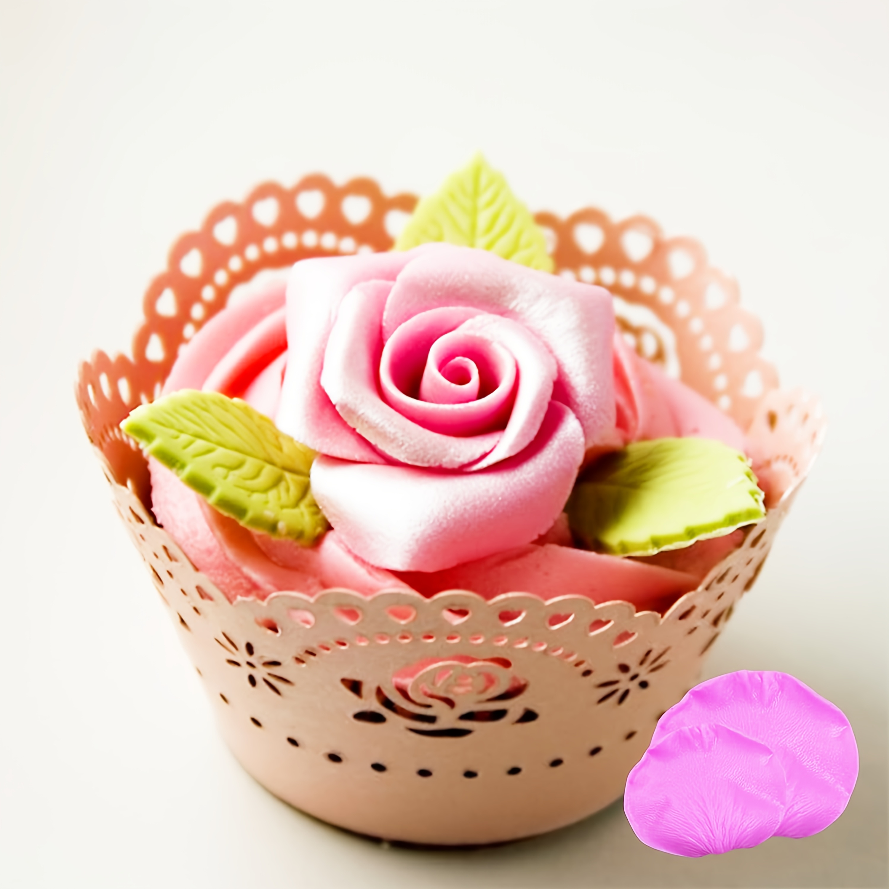 5pcs Stainless Steel Petal Cake Mold Set - Peony Petals/Rose Petals, Perfect for , Gum Paste, and Crafts | Elegant Cake Decorating Petal Molds, Easy-to-Use Baking Tool Set