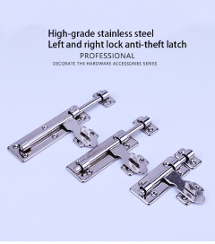 4 /6 /8INCH Stainless Steel Door Latch Sliding Lock Bolt Latch Hasp Staple Gate Safety Lock Security Door Bolt Window Catch Lock