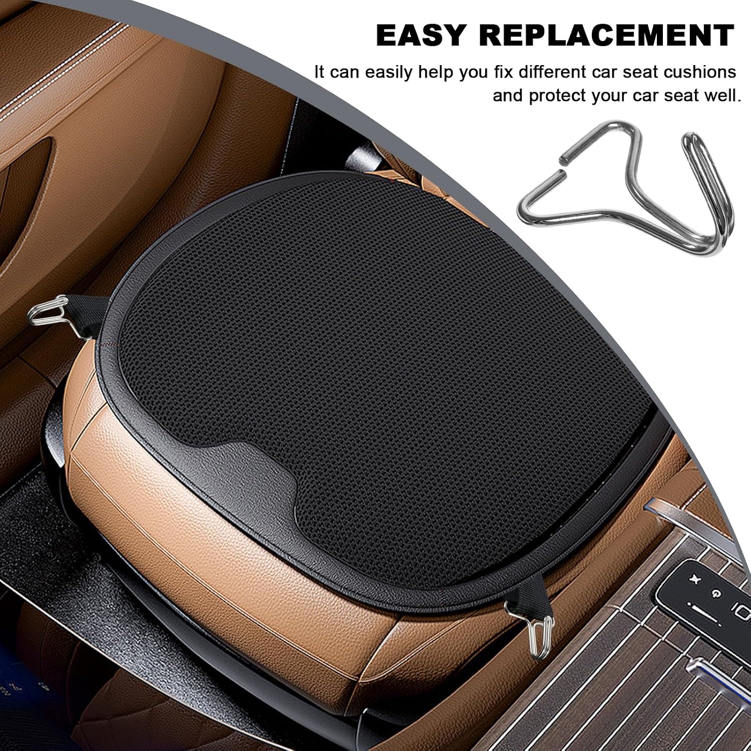 20 PCS Car Seat Cover Hooks, Fixing Hanger Fastener Locking Clip for Car Headrest Cover, Fixing Hook for Vehicle Seat Cushion Mat Installation Replacements, Car Accessories