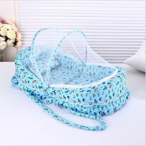 CLEARANCE OFFER Portable Baby Nest with Mosquito Net - Cotton, Travel-Friendly, Breathable, Safe for Infants