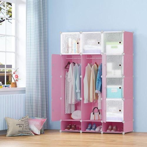 CLEARANCE OFFER Heavy Duty 3 Column Portable Plastic Wardrobe -