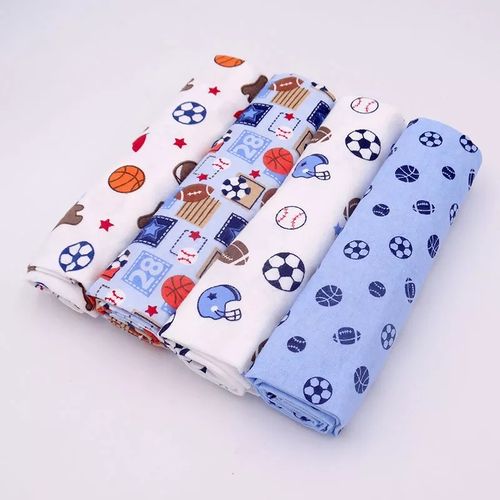 CLEARANCE OFFER 4-Pack 100% Cotton Receiving Blankets - Soft Flannel for Newborns, Multi-Use, Machine Washable
