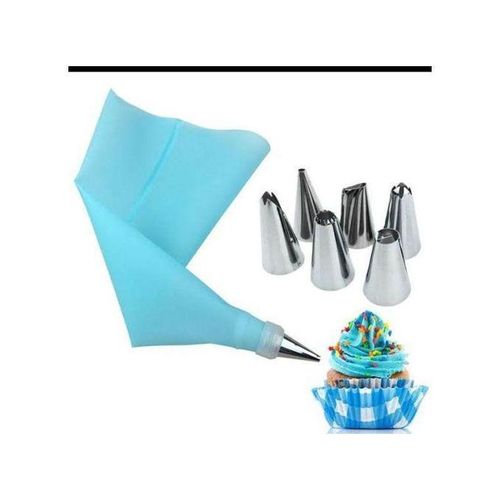 CLEARANCE OFFER 6 Nozzles + Reusable Icing Cake Pastry Piping Bag