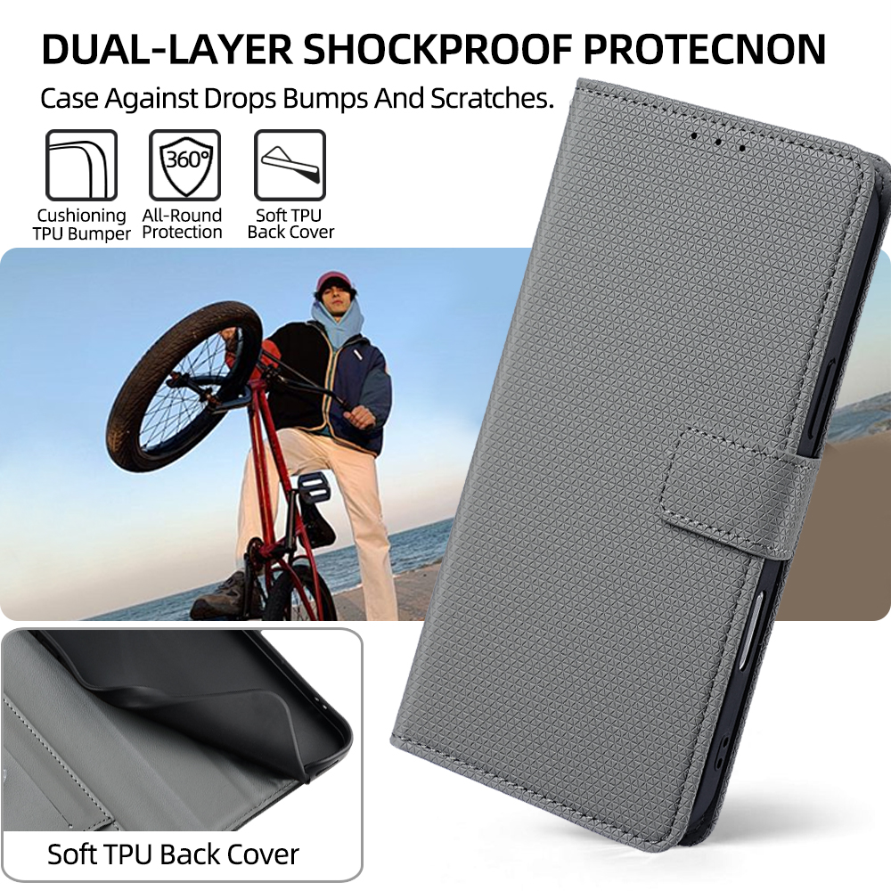 Flip Cover for Tecno Spark 40 4G PU Leather Phone Case Durable Wallet Magnetic Flip Leather Cover