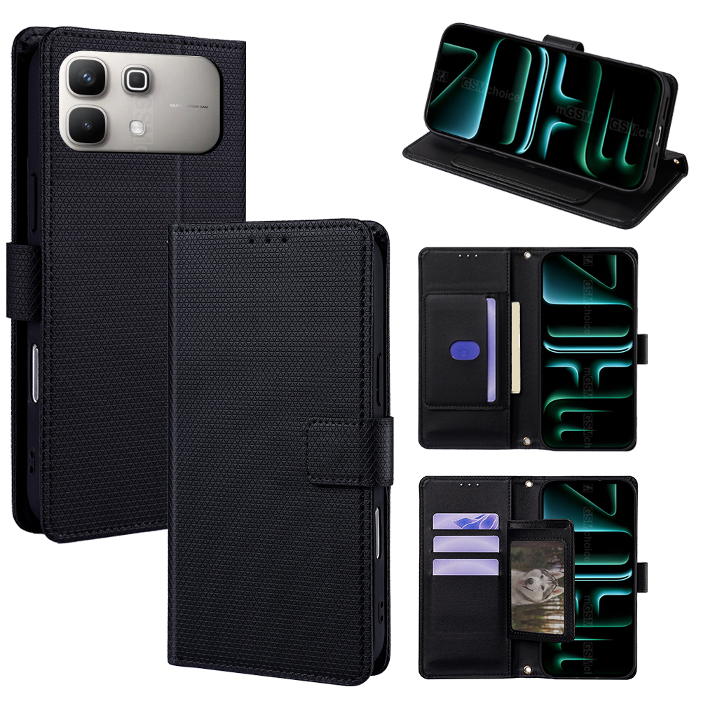 Flip Cover for Infinix Note 60 Pro 5G PU Leather Phone Case Durable Wallet Magnetic Flip Leather Cover