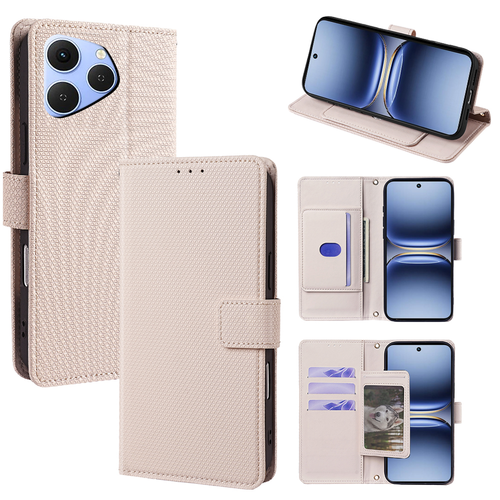 Flip Cover for Tecno Spark 40 4G PU Leather Phone Case Durable Wallet Magnetic Flip Leather Cover