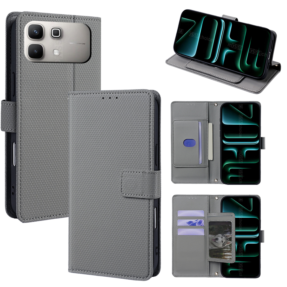 Flip Cover for Infinix Note 60 Pro 5G PU Leather Phone Case Durable Wallet Magnetic Flip Leather Cover