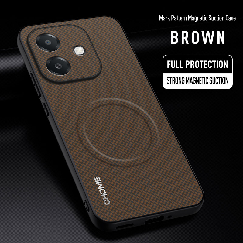 Luxury Business Phone Case for OPPO A3X, Magnetic Leather All-inclusive Back Cover