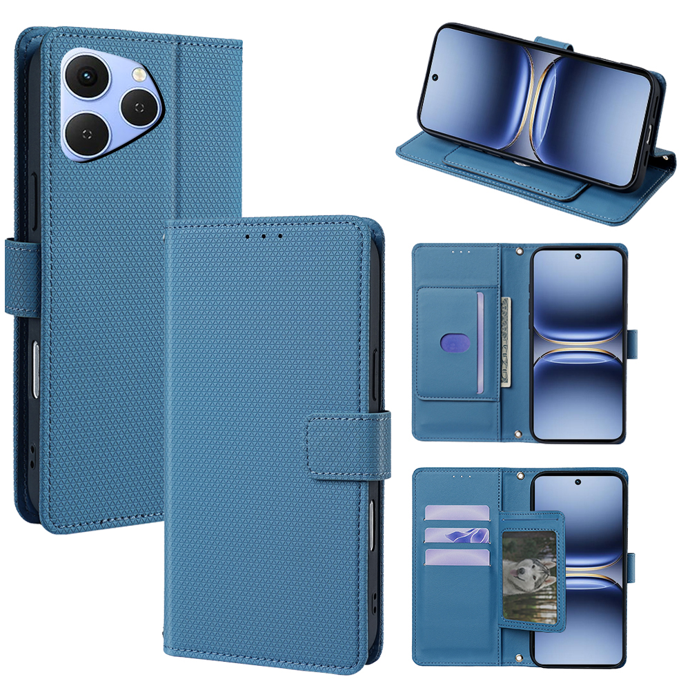 Flip Cover for Tecno Spark 40 4G PU Leather Phone Case Durable Wallet Magnetic Flip Leather Cover