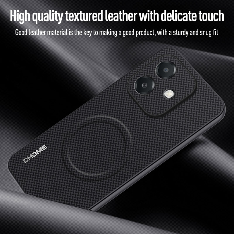 Luxury Business Phone Case for OPPO A3X, Magnetic Leather All-inclusive Back Cover