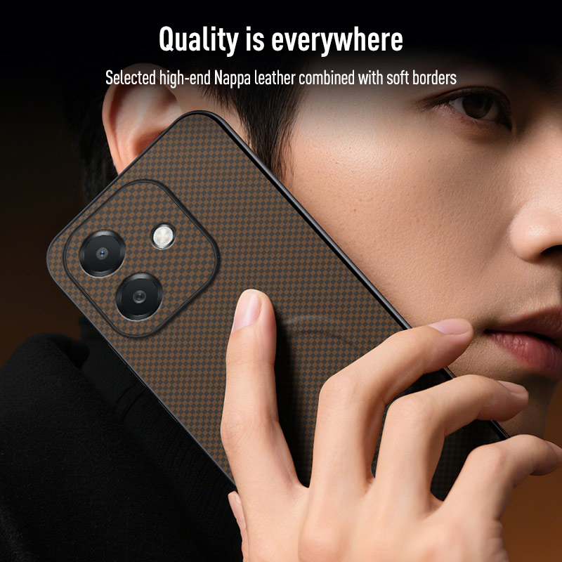 Luxury Business Phone Case for OPPO A3X, Magnetic Leather All-inclusive Back Cover