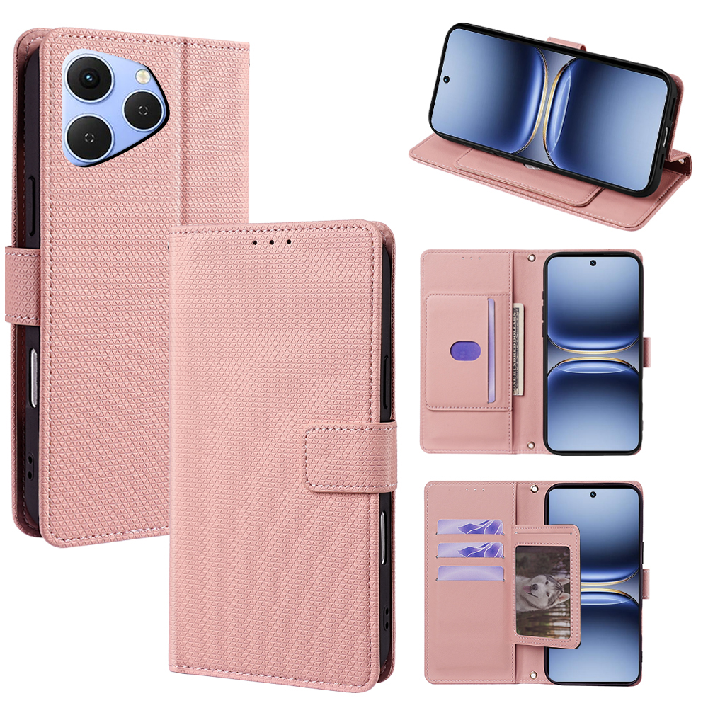 Flip Cover for Tecno Spark 40 4G PU Leather Phone Case Durable Wallet Magnetic Flip Leather Cover