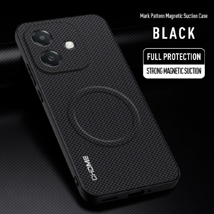 Luxury Business Phone Case for OPPO A3X, Magnetic Leather All-inclusive Back Cover