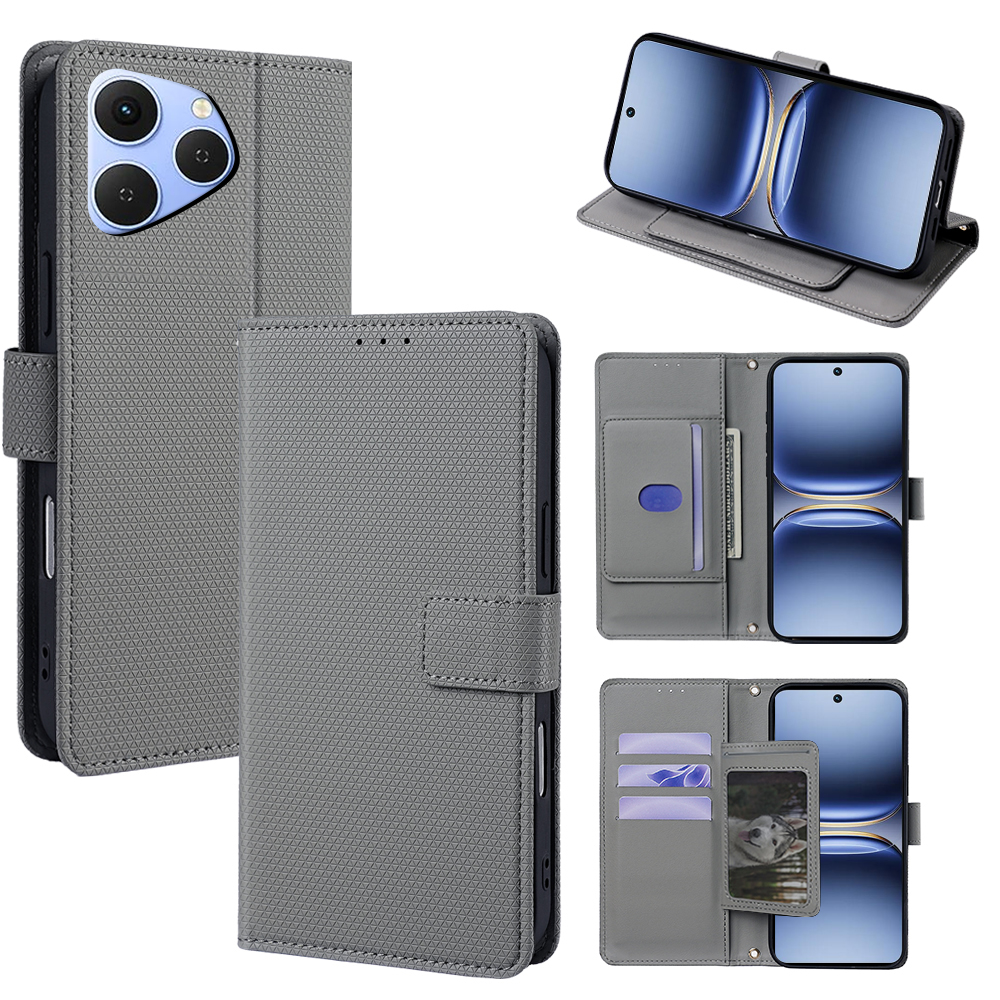 Flip Cover for Tecno Spark 40 4G PU Leather Phone Case Durable Wallet Magnetic Flip Leather Cover
