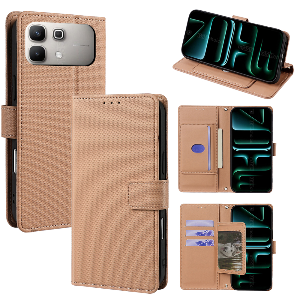 Flip Cover for Infinix Note 60 Pro 5G PU Leather Phone Case Durable Wallet Magnetic Flip Leather Cover