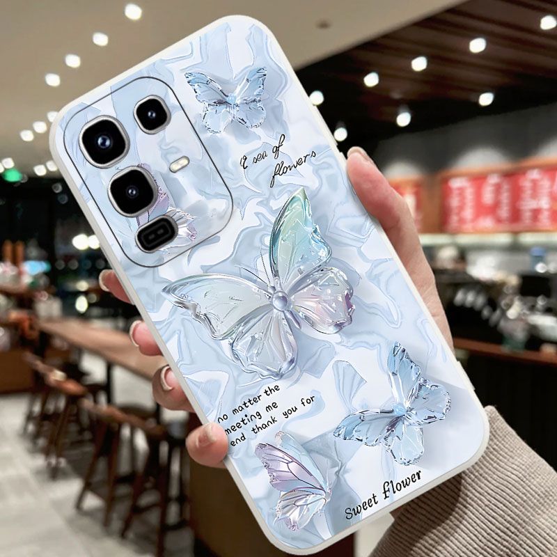 Phone Case for Infinix Note 50 Pro 4G (X6855) Butterfly Temperament Painted Retro Water Ripple Mobile Phone Case
