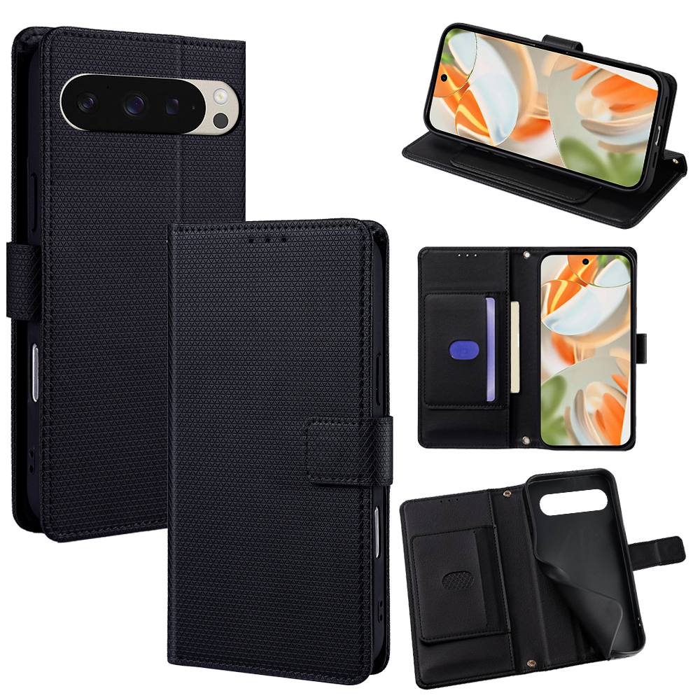 Flip Cover for Google Pixel 9 Pro 5G/ Google Pixel 9 5G PU Leather Phone Case Durable Wallet Magnetic Flip Leather Cover