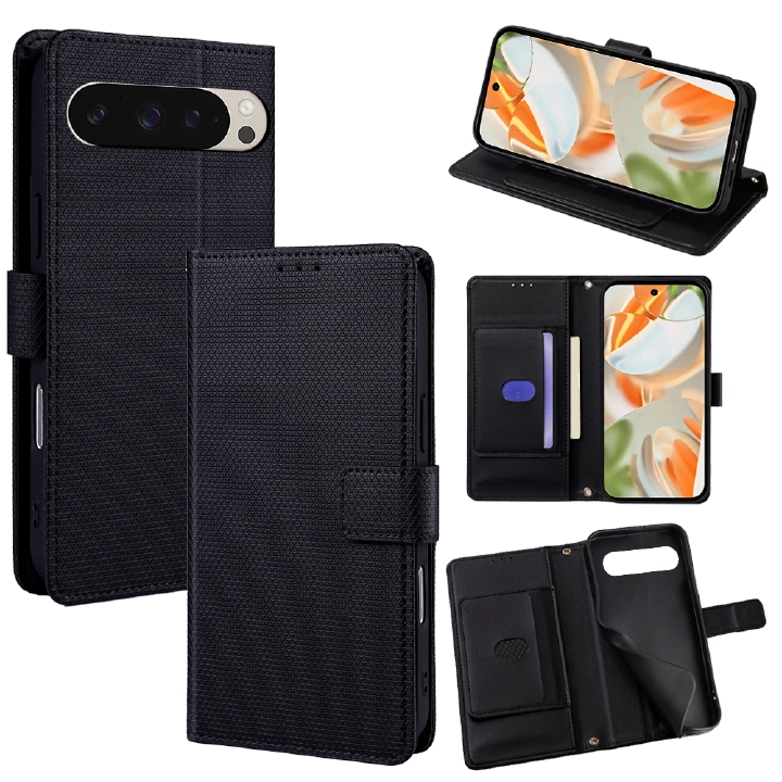 Flip Cover for Google Pixel 9 Pro 5G/ Google Pixel 9 5G PU Leather Phone Case Durable Wallet Magnetic Flip Leather Cover
