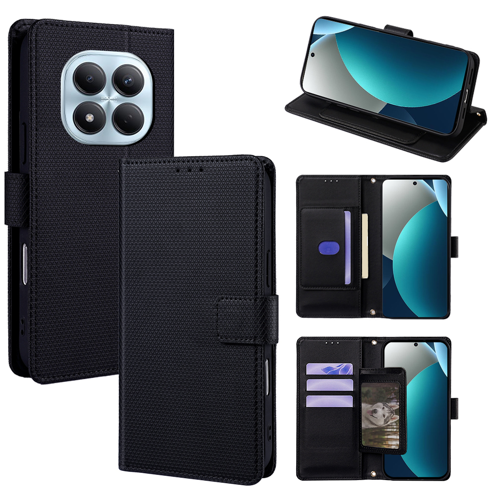 Flip Cover for Xiaomi Redmi Note 15 Pro 4G PU Leather Phone Case Durable Wallet Magnetic Flip Leather Cover