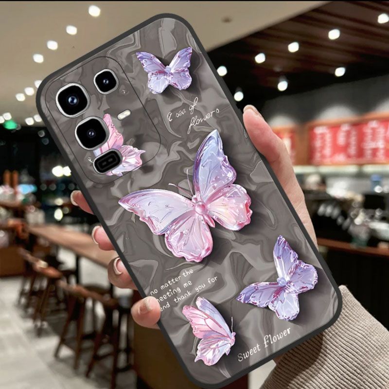 Phone Case for Infinix Note 50 Pro 4G (X6855) Butterfly Temperament Painted Retro Water Ripple Mobile Phone Case