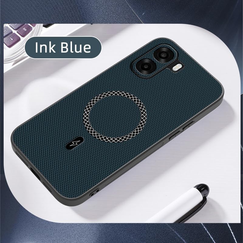 Luxury 3D Texture Phone Case for OPPO A6X [Built-in Magnetic Ring] Wireless Charging Cover