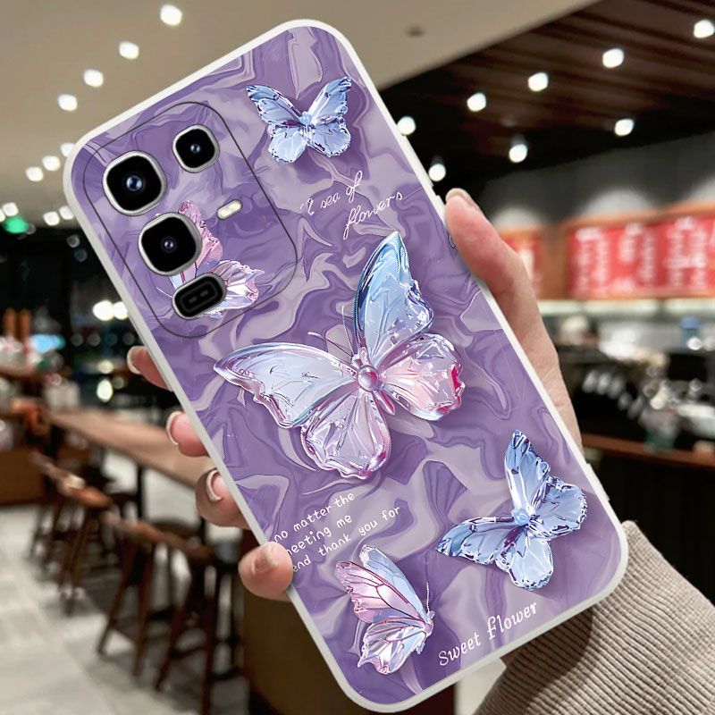 Phone Case for Infinix Note 50 Pro 4G (X6855) Butterfly Temperament Painted Retro Water Ripple Mobile Phone Case