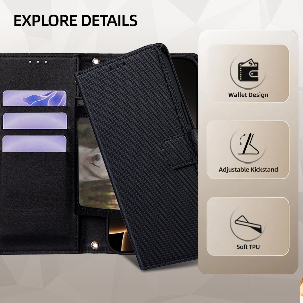 Flip Cover for Xiaomi Redmi Note 15 Pro 4G PU Leather Phone Case Durable Wallet Magnetic Flip Leather Cover