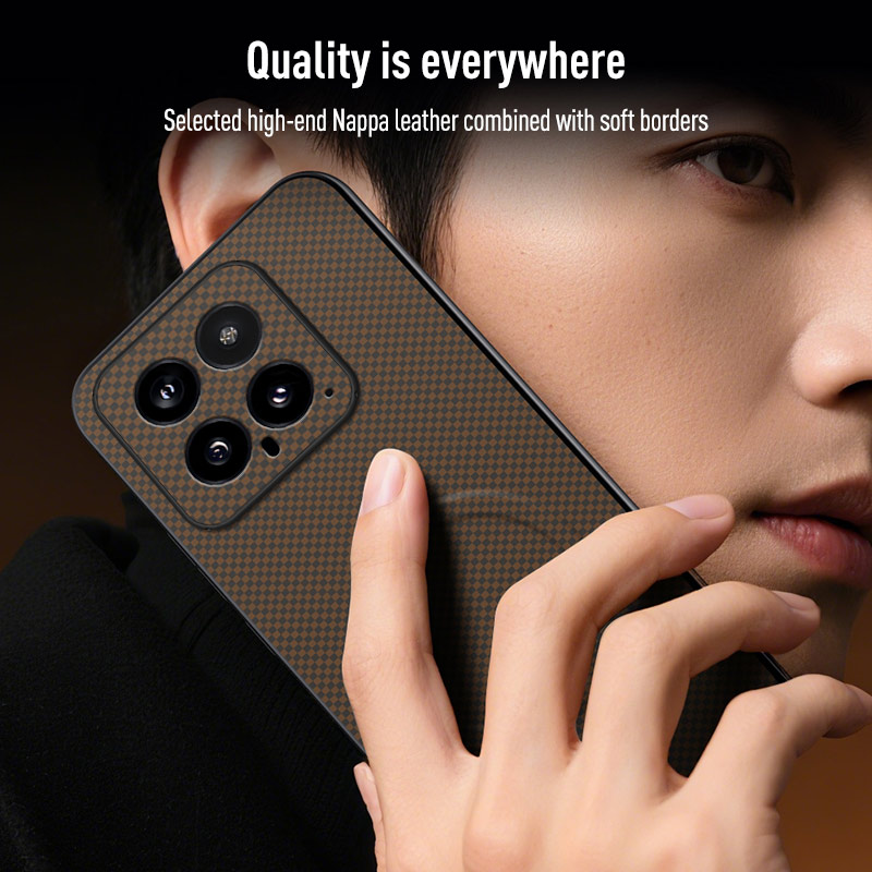 Luxury Business Phone Case for Xiaomi 14 5G, Magnetic Leather All-inclusive Back Cover