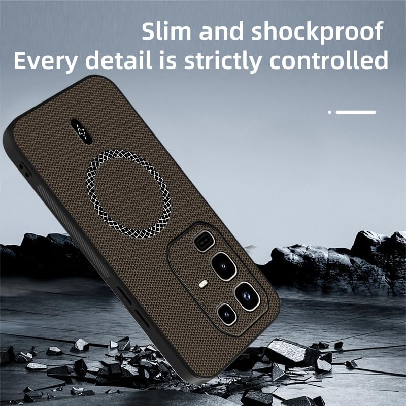 Luxury 3D Texture Phone Case for Infinix Note 50 Pro 4G 50 4G [Built-in Magnetic Ring] Wireless Charging Cover