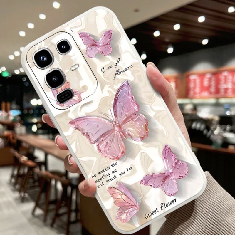 Phone Case for Infinix Note 50 Pro 4G (X6855) Butterfly Temperament Painted Retro Water Ripple Mobile Phone Case
